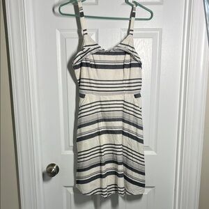 Striped Black and White Women's Dress